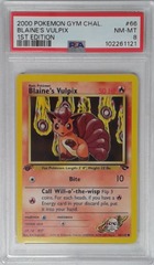 V1701: 2000: Blaine's Vulpix: 66/132: 1ST Edition: Gym Challenge: PSA: 8: NM-MT: 102261121